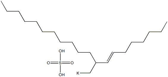Sulfuric acid 2-(1-octenyl)tridecyl=potassium ester salt 结构式