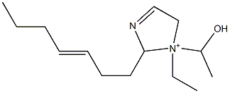 1-Ethyl-2-(3-heptenyl)-1-(1-hydroxyethyl)-3-imidazoline-1-ium 结构式