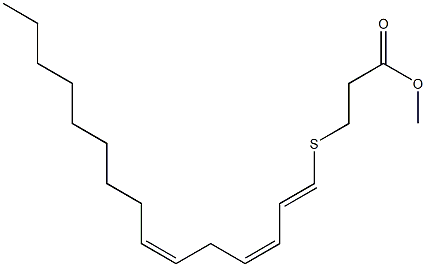 3-[[(1E,3Z,6Z)-1,3,6-Pentadecatrien]-1-ylthio]propionic acid methyl ester 结构式