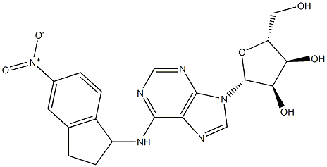 N-[[2,3-Dihydro-5-nitro-1H-inden]-1-yl]adenosine 结构式