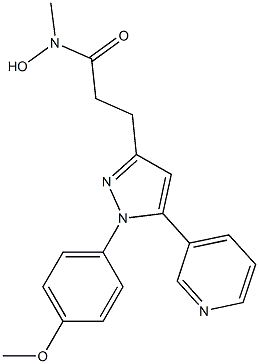 3-[1-(4-Methoxyphenyl)-5-(3-pyridinyl)-1H-pyrazol-3-yl]-N-hydroxy-N-methylpropanamide 结构式