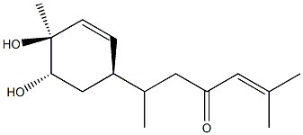 (1R,2S,5R)-2-Methyl-5-[(1S)-1,5-dimethyl-3-oxo-4-hexen-1-yl]-3-cyclohexene-1,2-diol 结构式