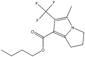 2-Trifluoromethyl-3-methyl-6,7-dihydro-5H-pyrrolizine-1-carboxylic acid butyl ester 结构式