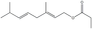 Propionic acid 3,7-dimethyl-2,5-octadienyl ester 结构式