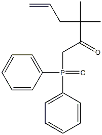 Diphenyl(3,3-dimethyl-2-oxo-5-hexenyl)phosphine oxide 结构式