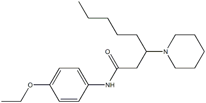 N-(4-Ethoxyphenyl)-3-piperidinooctanamide 结构式