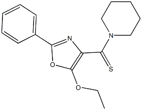 5-Ethoxy-2-phenyl-4-[(1-piperidinyl)thiocarbonyl]oxazole 结构式