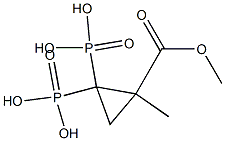 [2-(Methoxycarbonyl)-2-methylcyclopropane-1,1-diyl]bisphosphonic acid 结构式