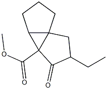 1,6-Trimethylene-3-ethyl-4-oxobicyclo[3.1.0]hexane-5-carboxylic acid methyl ester 结构式