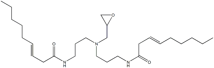 N,N'-[(Oxiran-2-ylmethylimino)bis(3,1-propanediyl)]bis(3-nonenamide) 结构式