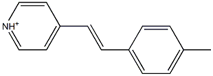 4-[(E)-2-(4-Methylphenyl)ethenyl]pyridinium 结构式