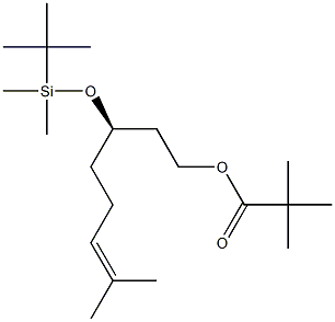 (R)-6-(tert-Butyldimethylsilyloxy)-8-pivaloyloxy-2-methyl-2-octene 结构式
