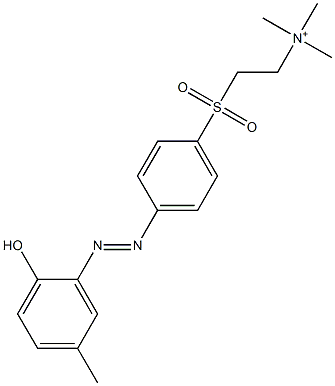 2-[p-(2-Hydroxy-5-methylphenylazo)phenylsulfonyl]ethyltrimethylaminium 结构式