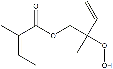 (Z)-2-Methylisocrotonic acid 2-methyl-2-hydroperoxy-3-butenyl ester 结构式