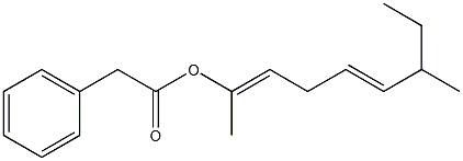 Phenylacetic acid 1,6-dimethyl-1,4-octadienyl ester 结构式