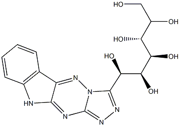 3-[(1R,2S,3S,4R)-1,2,3,4,5,6-Hexahydroxyhexyl]-10H-1,2,4-triazolo[4',3':2,3][1,2,4]triazino[5,6-b]indole 结构式