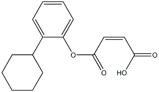 Maleic acid hydrogen 1-(o-cyclohexylphenyl) ester 结构式