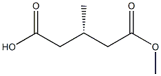 [S,(-)]-3-Methylglutaric acid hydrogen 1-methyl ester 结构式