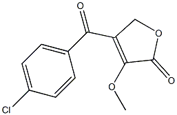 3-Methoxy-4-(4-chlorobenzoyl)furan-2(5H)-one 结构式
