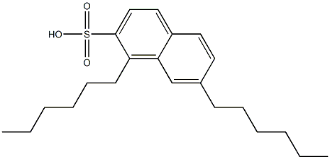1,7-Dihexyl-2-naphthalenesulfonic acid 结构式