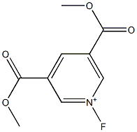 1-Fluoro-3,5-bis(methoxycarbonyl)pyridinium 结构式