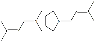 3,8-Bis(3-methyl-2-butenyl)-3,8-diazabicyclo[3.2.1]octane 结构式