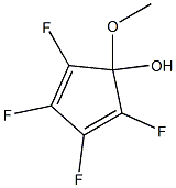 2,3,4,5-Tetrafluoro-1-methoxycyclopenta-2,4-dien-1-ol 结构式