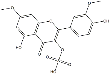 Quercetin 3',7-dimethyl ether 3-sulfate 结构式