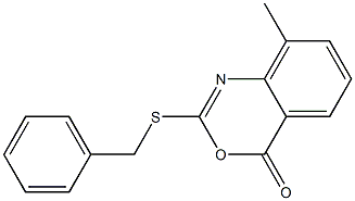 2-Benzylthio-8-methyl-4H-3,1-benzoxazin-4-one 结构式