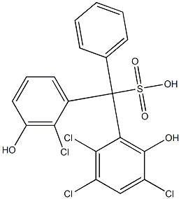 (2-Chloro-3-hydroxyphenyl)(2,3,5-trichloro-6-hydroxyphenyl)phenylmethanesulfonic acid 结构式