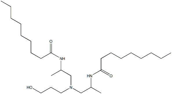 N,N'-[3-Hydroxypropyliminobis(1-methyl-2,1-ethanediyl)]bis(nonanamide) 结构式