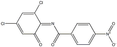 4-Nitro-N-(2,4-dichloro-6-oxo-2,4-cyclohexadien-1-ylidene)benzamide 结构式