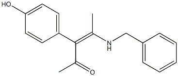 4-[Benzylamino]-3-(4-hydroxyphenyl)-3-penten-2-one 结构式