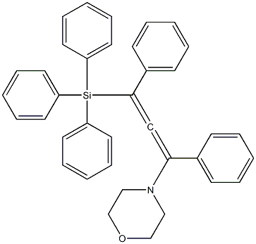 1-Morpholino-1,3-diphenyl-3-(triphenylsilyl)-1,2-propanediene 结构式