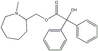 Benzilic acid 1-methylhexahydro-1H-azepin-2-ylmethyl ester 结构式