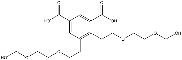 4,5-Bis(7-hydroxy-3,6-dioxaheptan-1-yl)isophthalic acid 结构式