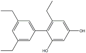 5-Ethyl-4-(3,5-diethylphenyl)benzene-1,3-diol 结构式