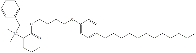 N,N-Dimethyl-N-benzyl-N-[1-[[4-(4-dodecylphenyloxy)butyl]oxycarbonyl]butyl]aminium 结构式