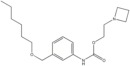 m-(Hexyloxymethyl)carbanilic acid 2-(azetidin-1-yl)ethyl ester 结构式