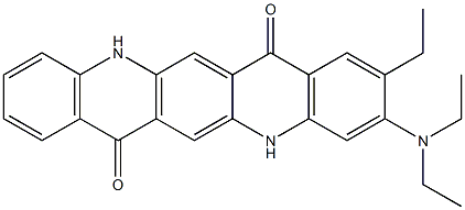 3-(Diethylamino)-2-ethyl-5,12-dihydroquino[2,3-b]acridine-7,14-dione 结构式