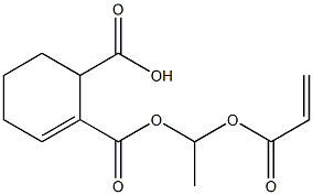 2-Cyclohexene-1,2-dicarboxylic acid hydrogen 2-[1-(acryloyloxy)ethyl] ester 结构式