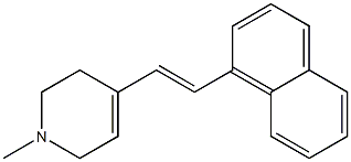 1-Methyl-4-[(E)-2-(1-naphtyl)vinyl]-1,2,3,6-tetrahydropyridine 结构式