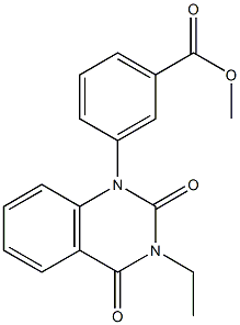 3-[(3-Ethyl-1,2,3,4-tetrahydro-2,4-dioxoquinazolin)-1-yl]benzoic acid methyl ester 结构式