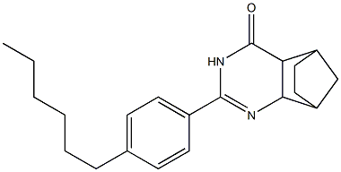 4-[4-Hexylphenyl]-3,5-diazatricyclo[6.2.1.02,7]undec-3-en-6-one 结构式