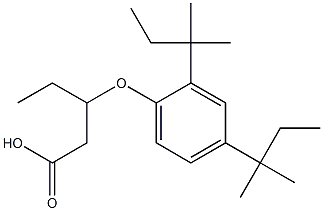 3-(2,4-Di-tert-pentylphenoxy)pentanoic acid 结构式