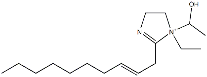 2-(2-Decenyl)-1-ethyl-1-(1-hydroxyethyl)-2-imidazoline-1-ium 结构式