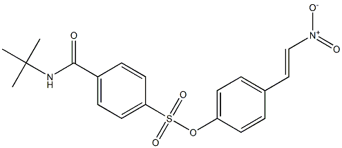 4-[4-[(E)-2-Nitroethenyl]phenoxysulfonyl]-N-tert-butylbenzamide 结构式