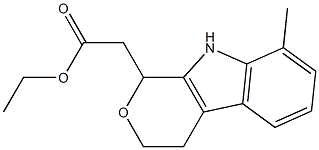 1-Ethyl-8-methyl-1,3,4,9-tetrahydropyrano[3,4-b]indole-1-acetic acid 结构式