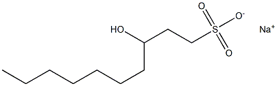 3-Hydroxydecane-1-sulfonic acid sodium salt 结构式