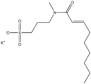 3-[N-(2-Nonenoyl)-N-methylamino]-1-propanesulfonic acid potassium salt 结构式